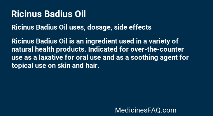 Ricinus Badius Oil