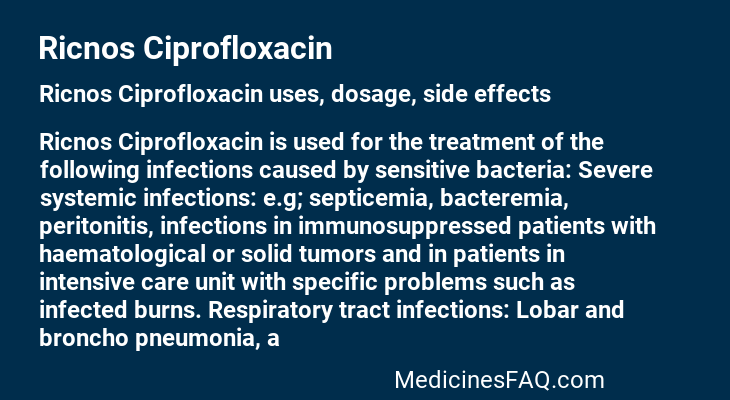 Ricnos Ciprofloxacin