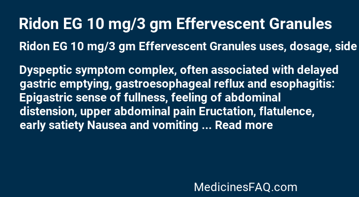 Ridon EG 10 mg/3 gm Effervescent Granules