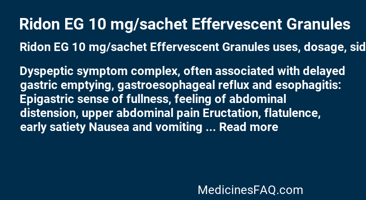 Ridon EG 10 mg/sachet Effervescent Granules