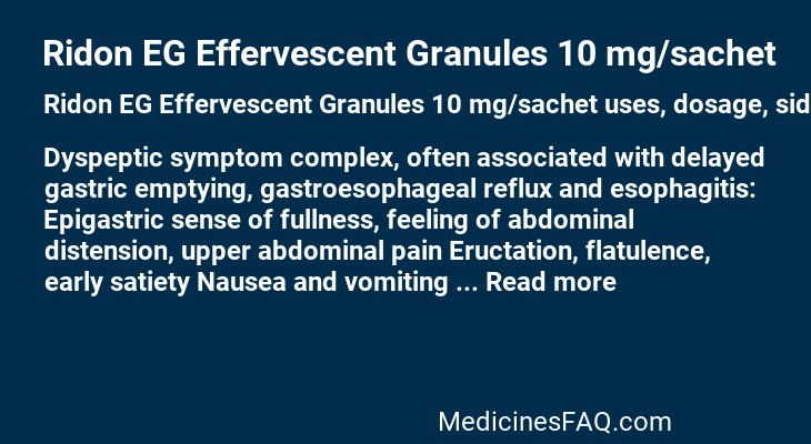 Ridon EG Effervescent Granules 10 mg/sachet