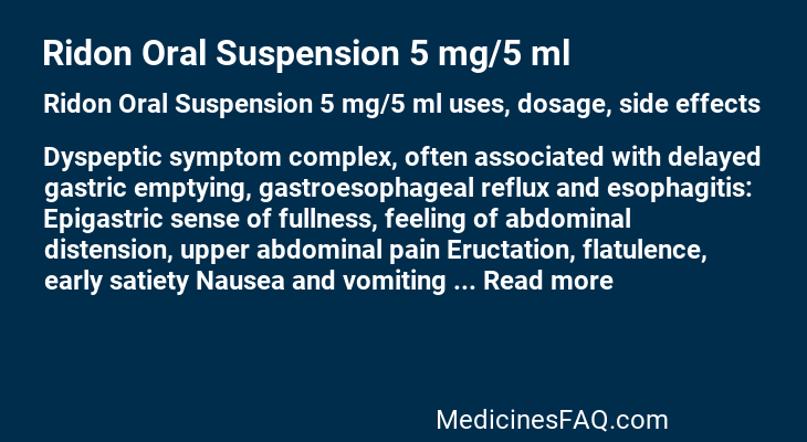 Ridon Oral Suspension 5 mg/5 ml