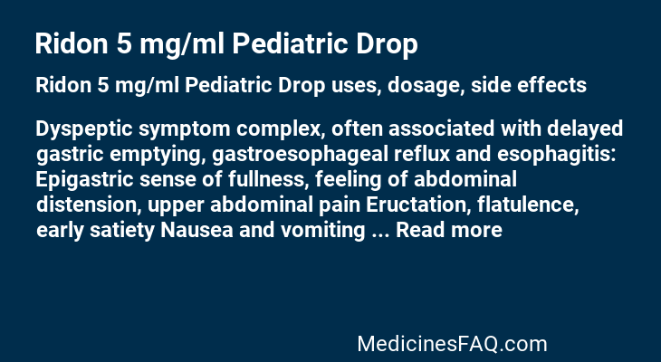 Ridon 5 mg/ml Pediatric Drop