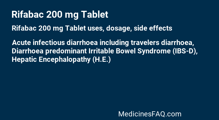 Rifabac 200 mg Tablet