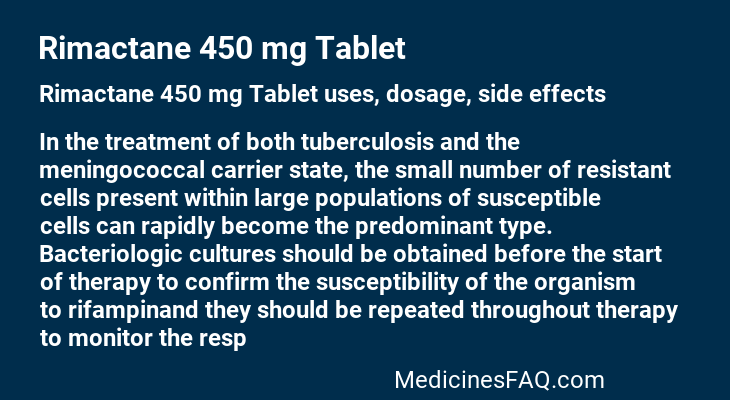 Rimactane 450 mg Tablet