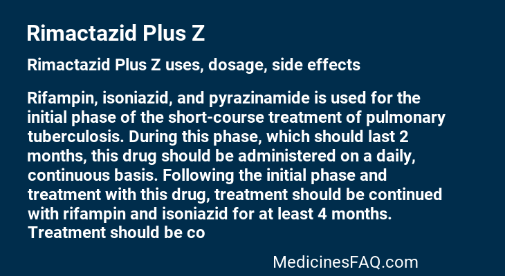 Rimactazid Plus Z