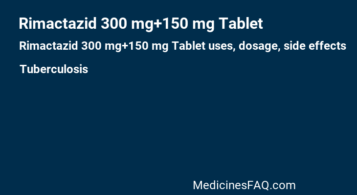 Rimactazid 300 mg+150 mg Tablet