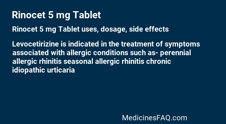 Rinocet 5 mg Tablet