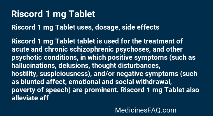 Riscord 1 mg Tablet