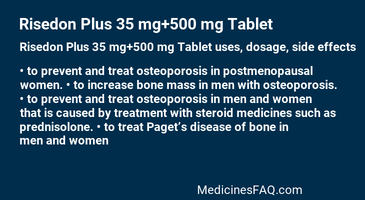 Risedon Plus 35 mg+500 mg Tablet