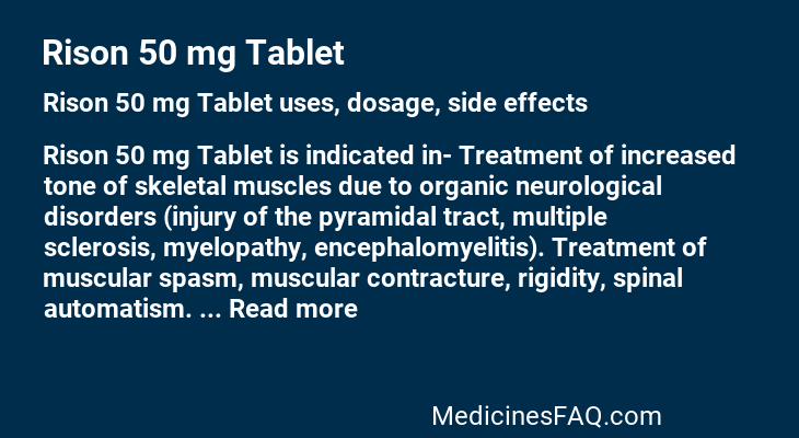 Rison 50 mg Tablet