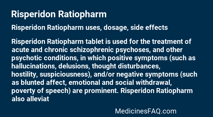 Risperidon Ratiopharm