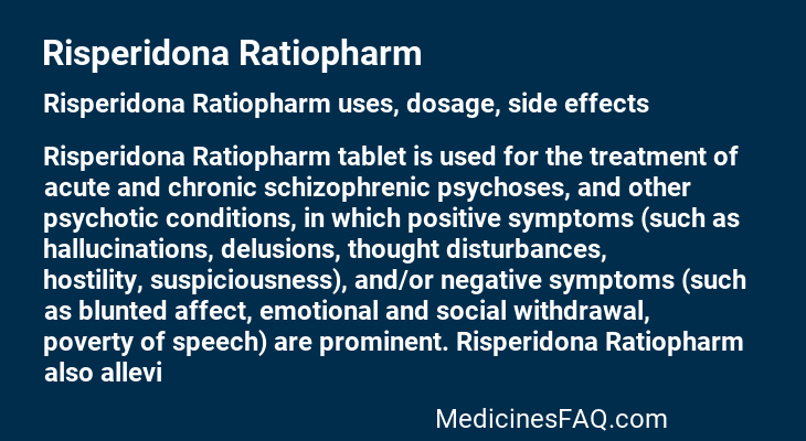Risperidona Ratiopharm