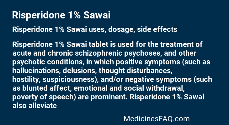 Risperidone 1% Sawai