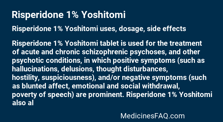 Risperidone 1% Yoshitomi