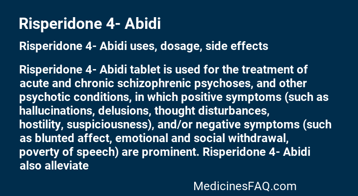 Risperidone 4- Abidi