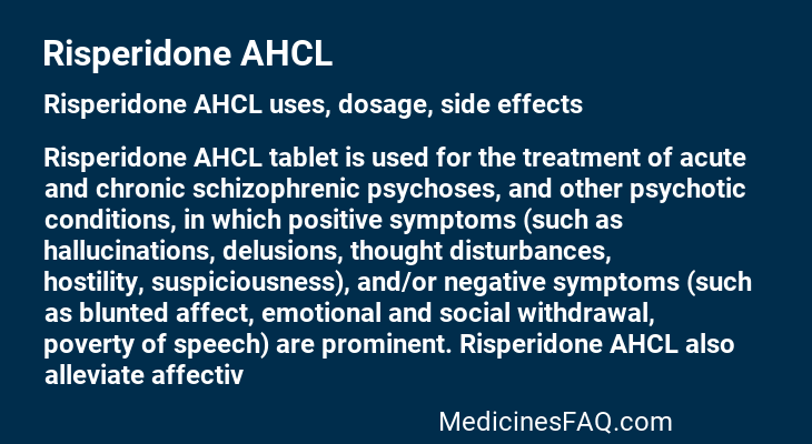 Risperidone AHCL