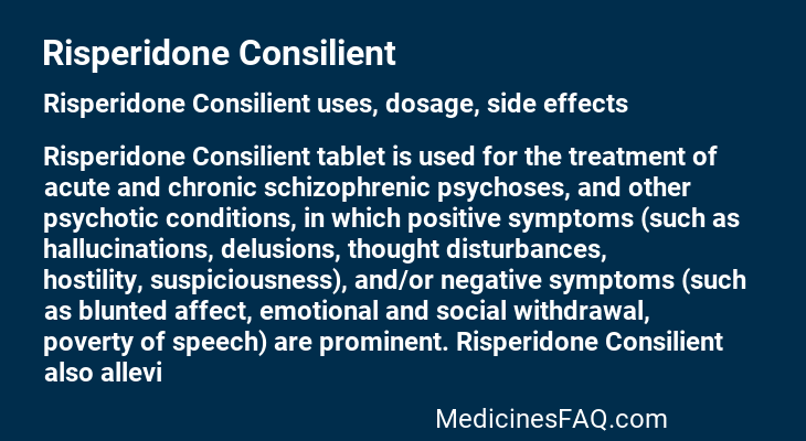 Risperidone Consilient