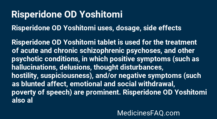 Risperidone OD Yoshitomi