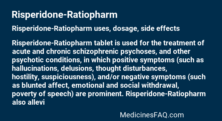 Risperidone-Ratiopharm