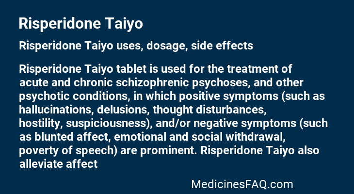 Risperidone Taiyo