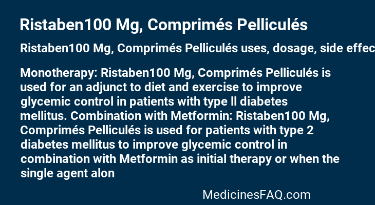 Ristaben100 Mg, Comprimés Pelliculés