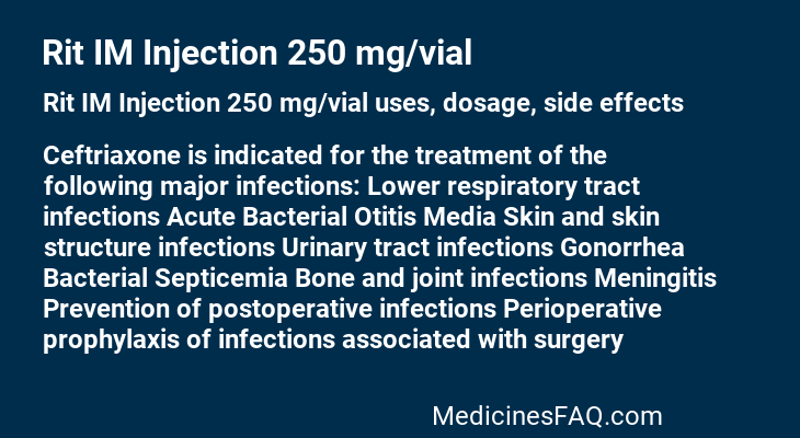 Rit IM Injection 250 mg/vial