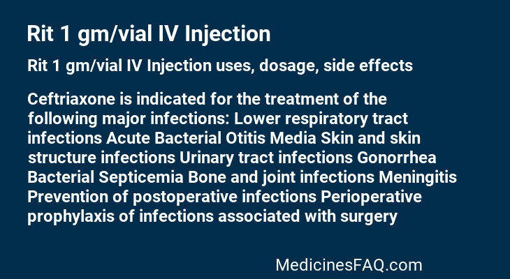 Rit 1 gm/vial IV Injection