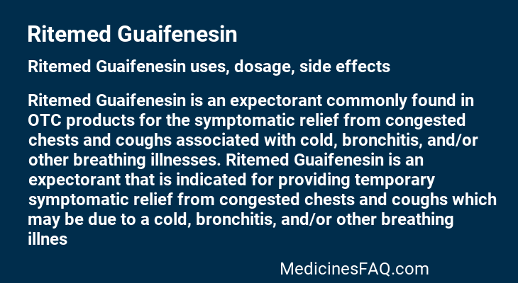 Ritemed Guaifenesin