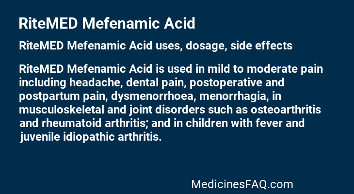 RiteMED Mefenamic Acid