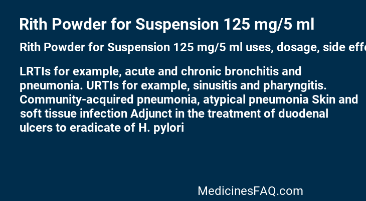 Rith Powder for Suspension 125 mg/5 ml