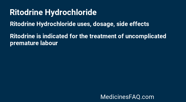 Ritodrine Hydrochloride