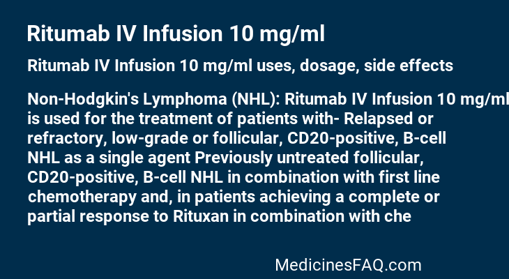 Ritumab IV Infusion 10 mg/ml