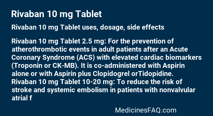 Rivaban 10 mg Tablet