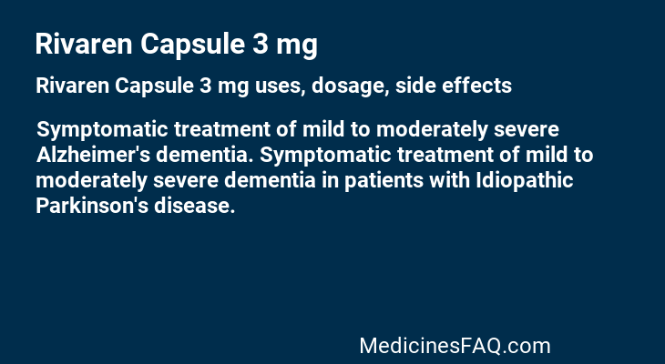 Rivaren Capsule 3 mg