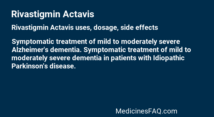 Rivastigmin Actavis