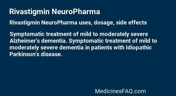 Rivastigmin NeuroPharma