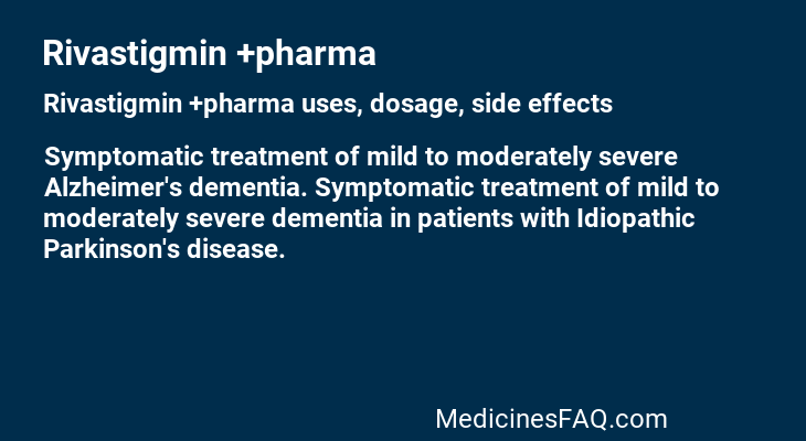 Rivastigmin +pharma