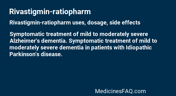 Rivastigmin-ratiopharm