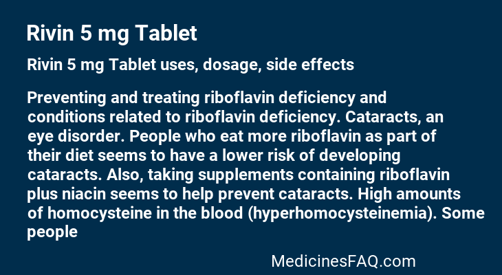 Rivin 5 mg Tablet