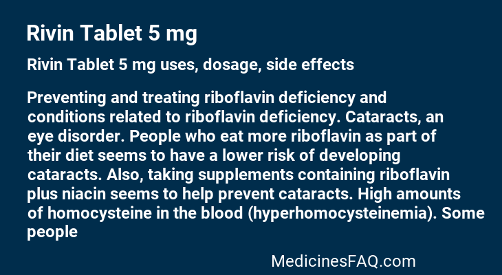 Rivin Tablet 5 mg