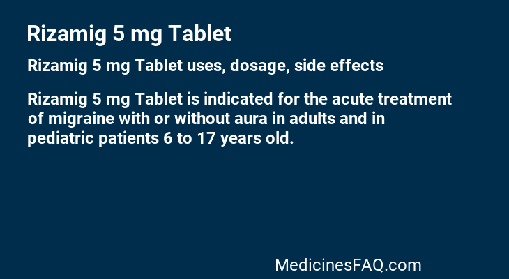 Rizamig 5 mg Tablet