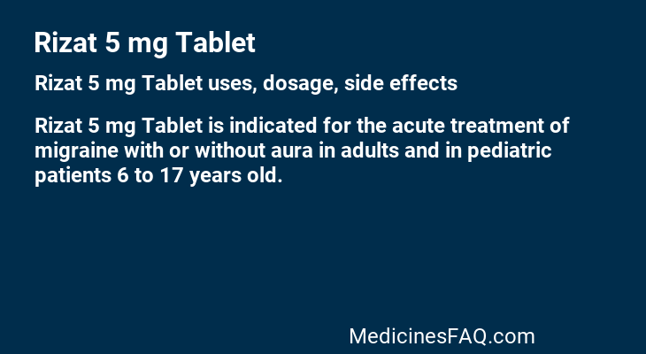 Rizat 5 mg Tablet