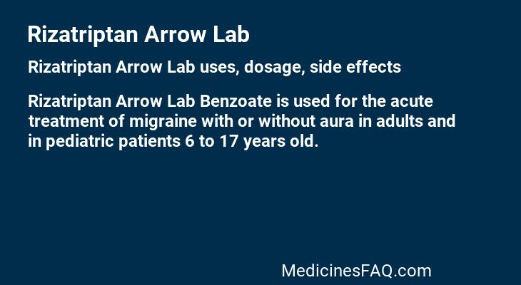 Rizatriptan Arrow Lab