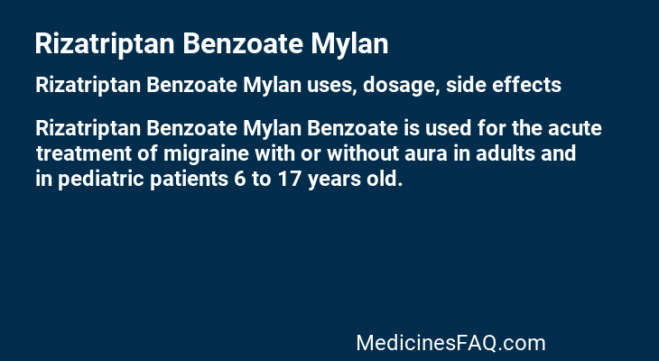 Rizatriptan Benzoate Mylan