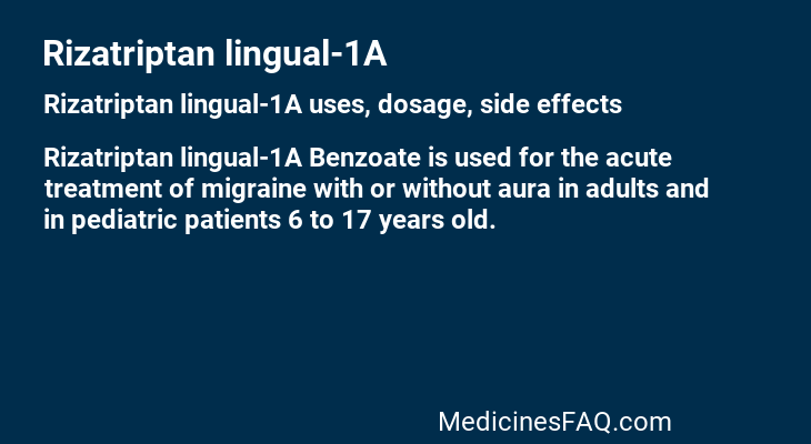 Rizatriptan lingual-1A