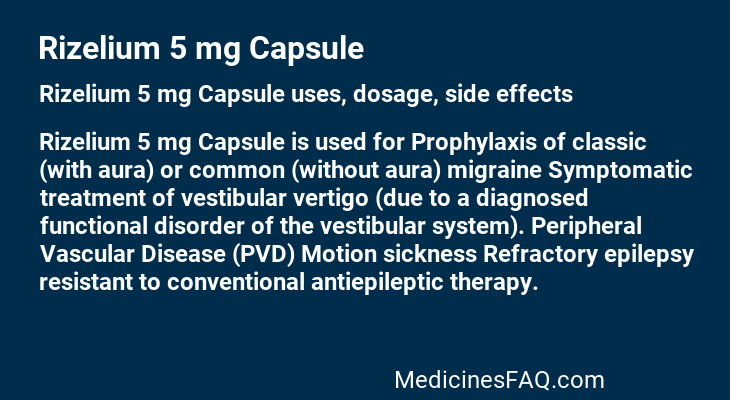 Rizelium 5 mg Capsule