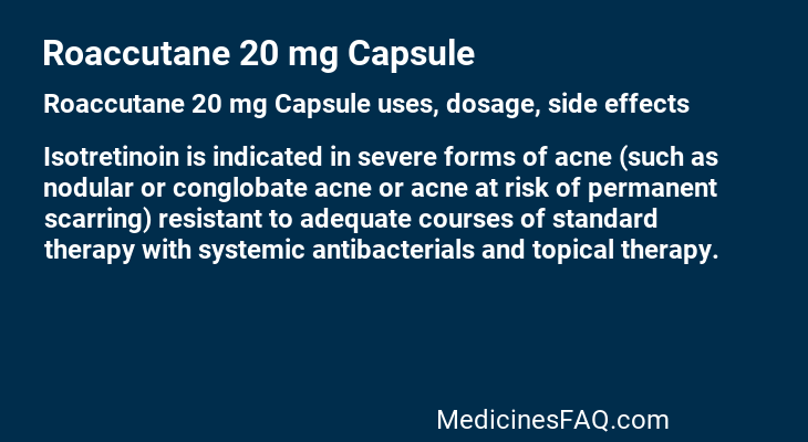 Roaccutane 20 mg Capsule