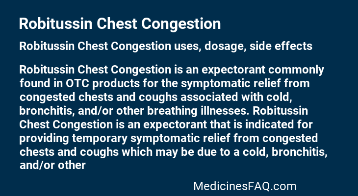 Robitussin Chest Congestion