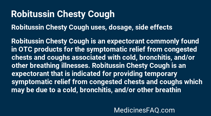 Robitussin Chesty Cough